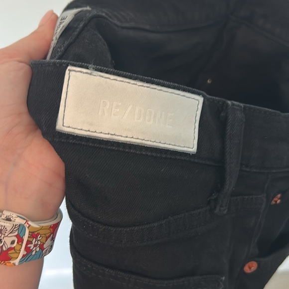 Re/Done Black Raw Hem Jeans - Picture 8 of 12